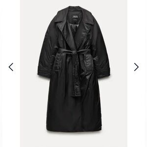 Zara Black Puffer Coat for Women